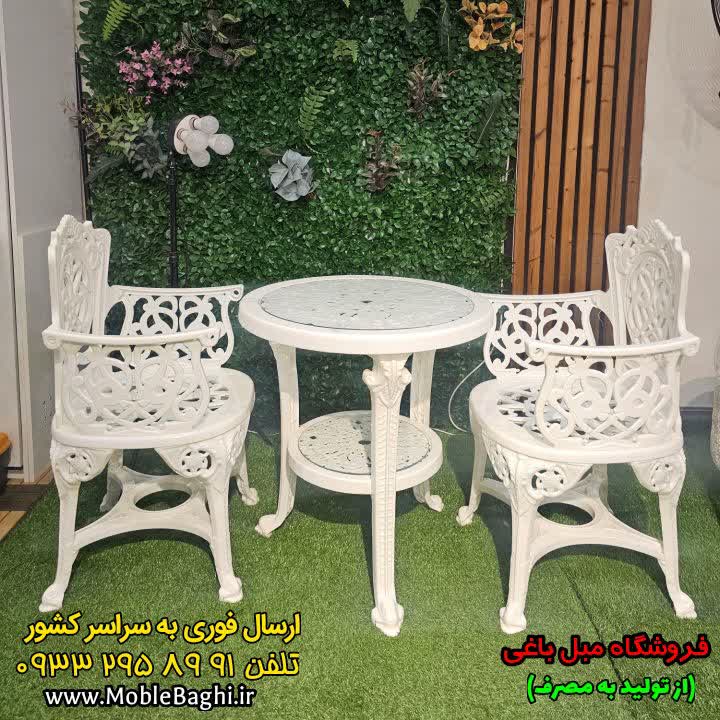 میز و صندلی پلیمری مدل مرغابی